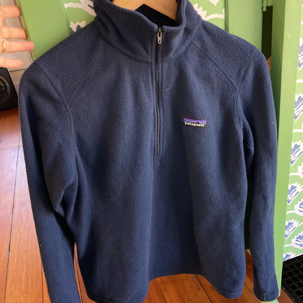 Patagonia W's Micro-D 1/4 Zip Fleece, Navy, S